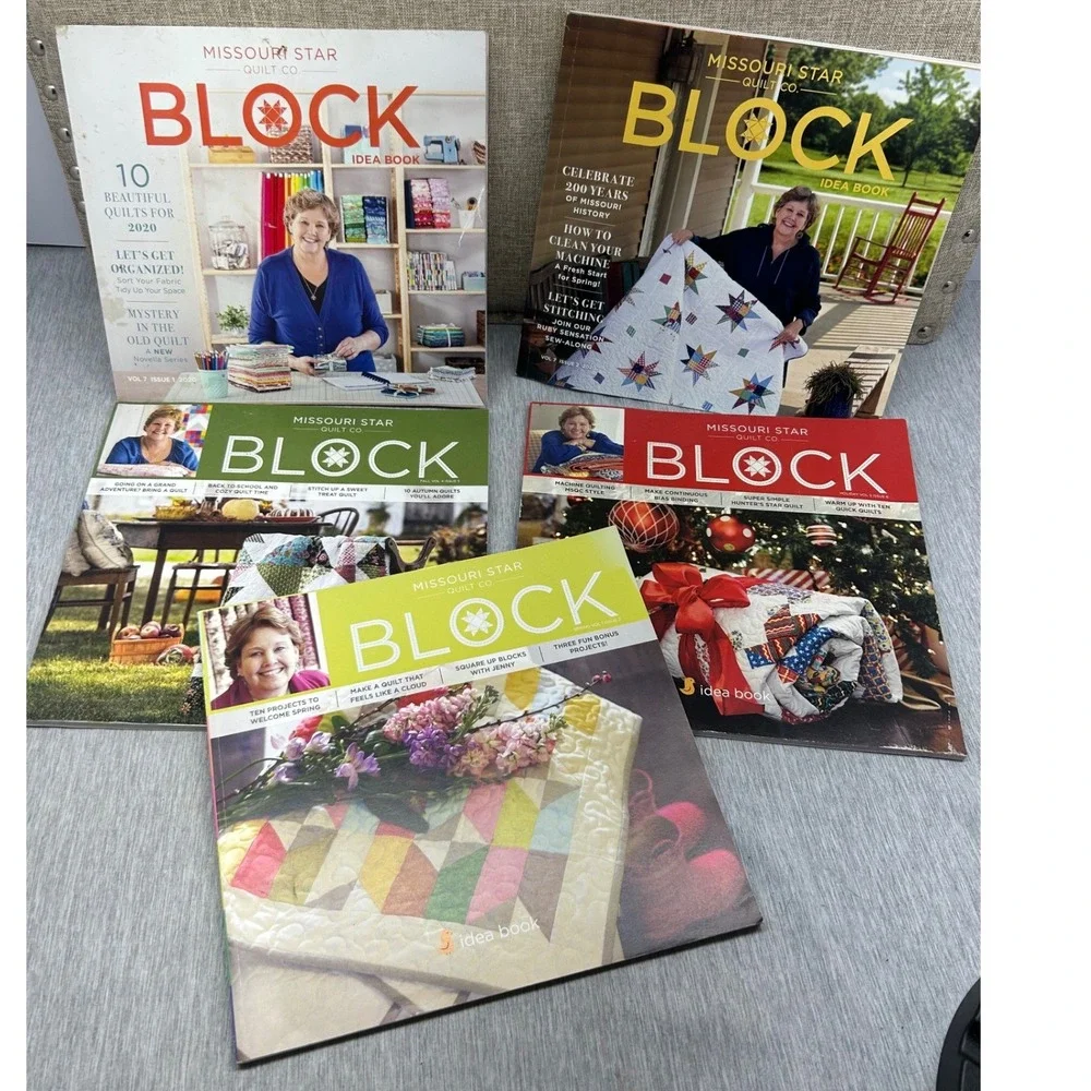 Missouri Star Quilt Co BLOCK Idea Book Magazine Bundle Lot of‎ 5 Issues Patterns